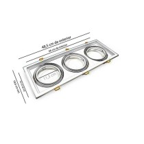 Comprar Marco BLANCO triple orientable para AR111