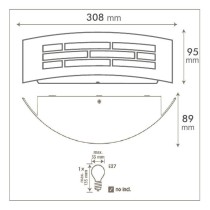 Comprar Aplique Pared LED E27 GOTEMBURGO GRIS EXTERIOR