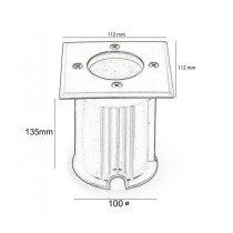 Comprar Carcasa empotrable suelo IP65 para casquillo GU10