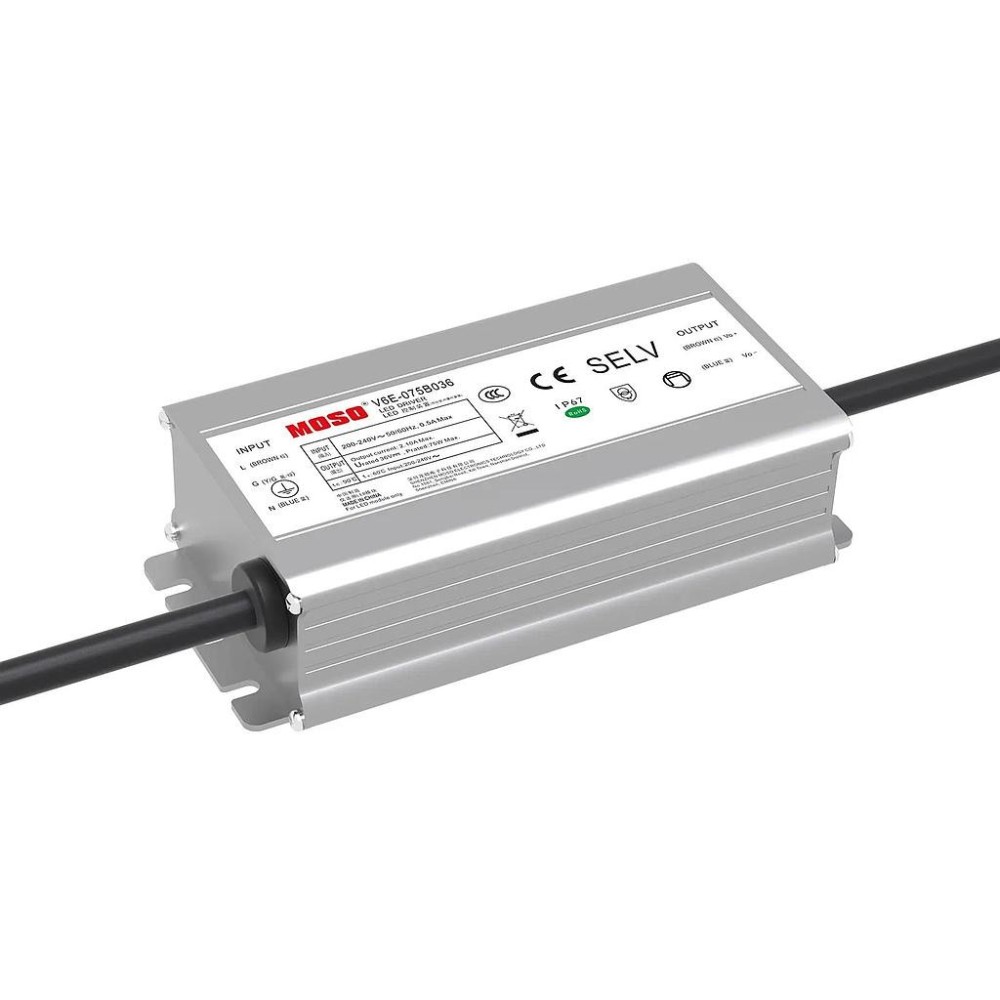 Fuente de Alimentación LED 176-264V, IP67, Salida CV 24V 600W