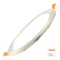 Placa Slim LED Circular 24W Acero Inox - CCT - OSRAM CHIP DURIS E 2835