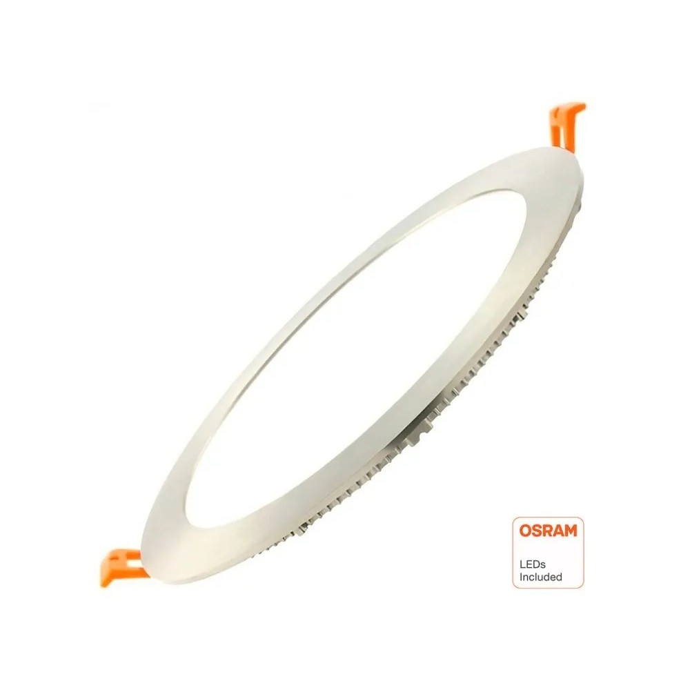 Placa Slim LED Circular 24W Acero Inox - CCT - OSRAM CHIP DURIS E 2835