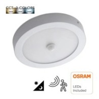 Plafón LED Superficie Circular 24W - 22W- 20W -18W Detector de Movimiento - 2700K+CCT - OSRAM CHIP