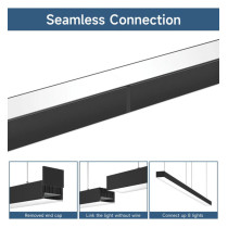 Lámpara Lineal Colgante LED 50W - Interconexión Lineal - 3CCT - 150cm