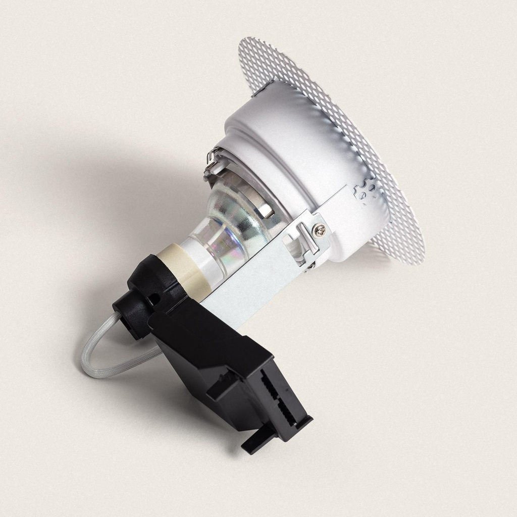 Vista Lateral y Soporte Posterior - Aro Downlight Integración Escayola/Pladur Circular
