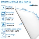 Pack 2 Panel LED Superficie 60x60 42W GXtronic Ultra - 11930 - Detalle 3