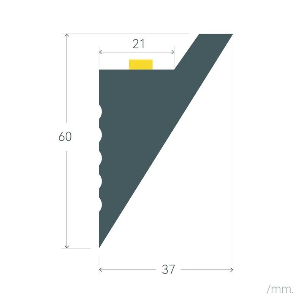 Moldura Cornisa 2m para Tira LED SVARO 60 - 74575 - Detalle 4