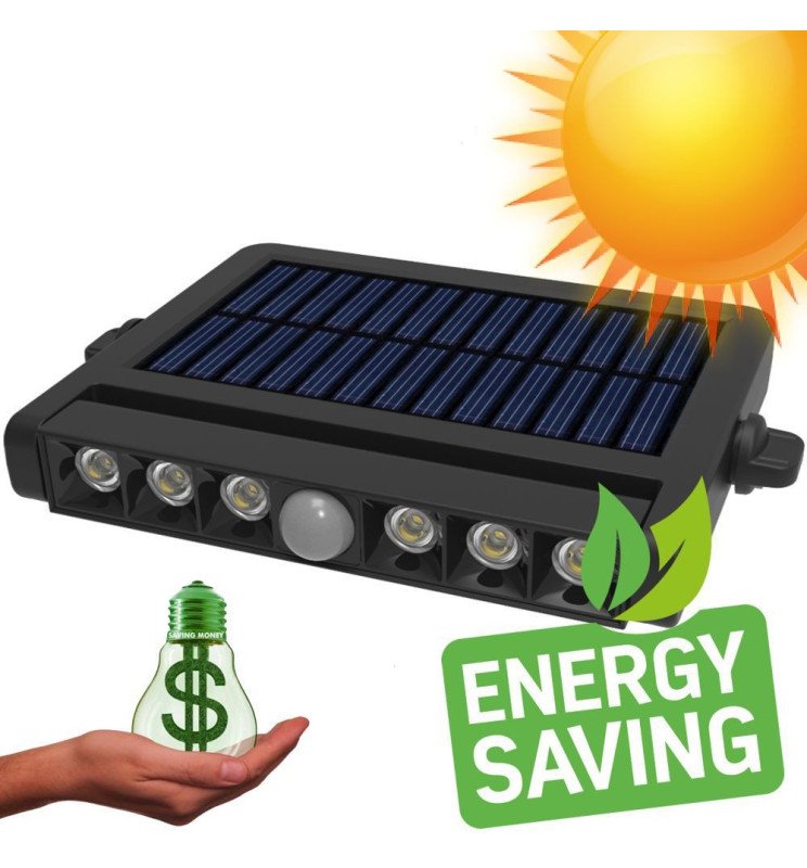 Aplique Foco Solar Orientable Led - 5W Chip - Sensor - Detalle 3