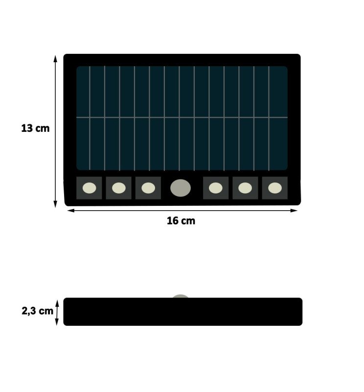 Aplique Foco Solar Orientable Led - 5W Chip - Sensor - Detalle 5