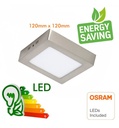 Plafón LED 8W Cuadrado Acero Inox - CCT - OSRAM CHIP - Detalle 3