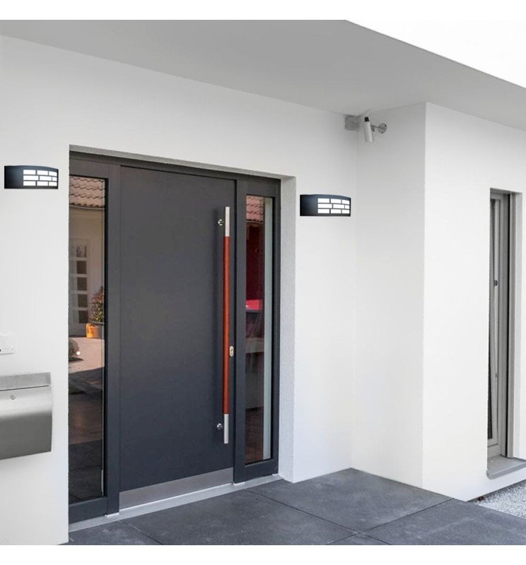 Aplique de Pared LED E27 GOTEMBURGO Grafito Interior y - Detalle 4