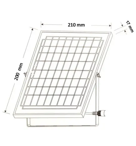 Foco Proyector Exterior Solar LED 50w Orion - Vista Detalle #2