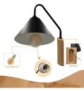 Aplique LED Negro - LERUM - Para E27 LED - Detalle 4