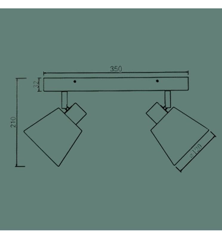 Aplique LED SON - Para 2 X E14 LED - Detalle 5