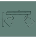 Aplique LED SON - Para 2 X E14 LED - Detalle 5