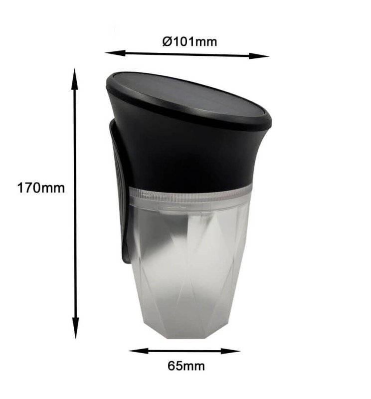 Aplique Solar LED COFFEE 200Lm con Sensor de - Detalle 4