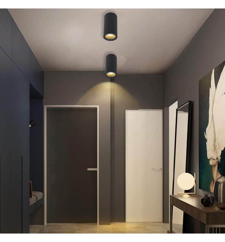 Aplique de Techo LED GU10 MR16 IP65 Aluminio Negro - Detalle 3