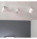 Aplique de Techo Orientable Blanco para 3x GU10 - Detalle 1
