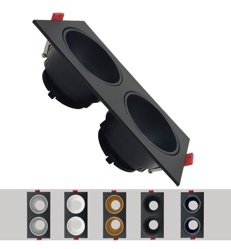 Aro basculante doble - Serie Oculus - GU10-MR16 - Detalle 1