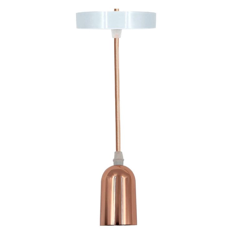 Lámpara Colgante - VINTAGE ORO ROSA - para E27 - Detalle 1