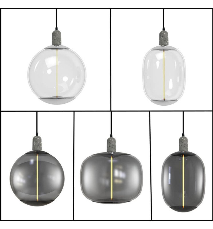 Lámpara Colgante - VINTAGE GRIS PIEDRA - para E27 - Detalle 5