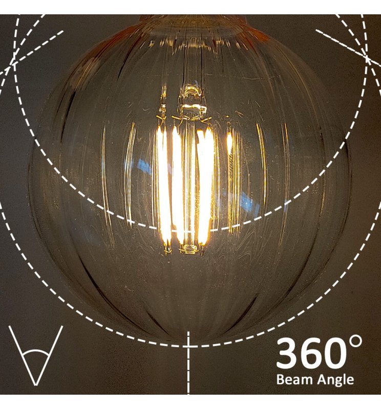 Bombilla LED Filamento Esférica decorativa 6W E27 - Detalle 4