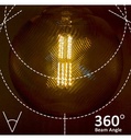 Bombilla LED Filamento Globo decorativa 7W E27 - Ambar - Detalle 4