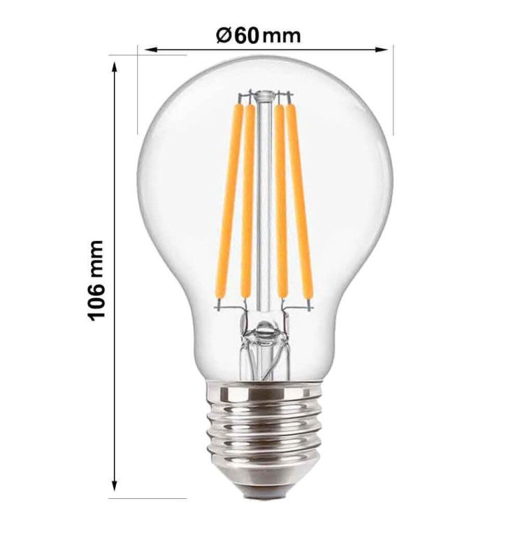 Bombilla LED Filamento 8W E27 A60 - Detalle 3