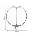 Bombilla LED Filamento Cristal Ahumado BIG - 4W E27 - Detalle 4