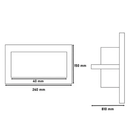 Foco Proyector LED 40w OSRAM Chip Orientable Rectangular Color Seleccionable CCT 120 - Vista De