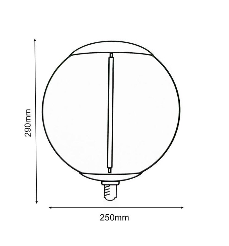 Bombilla LED Filamento Decorativa BIG - 4W E27 - G250 - Detalle 4
