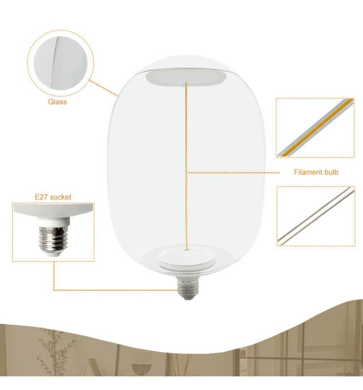 Bombilla LED Filamento Decorativa BIG - 4W E27 - T178 - Detalle 4