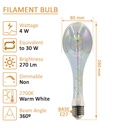 Bombilla LED Filamento - FLOWER - 4W E27 - PS80 - 2700K - Detalle 3