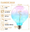Bombilla LED Filamento - ORQUIDEA - 4W E27 - G125 - Detalle 3
