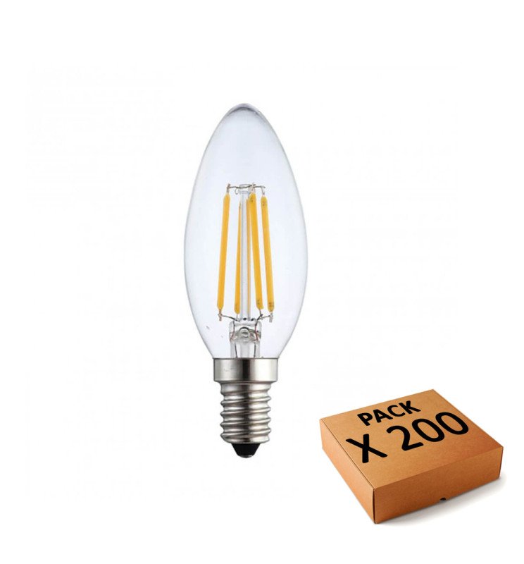 Bombilla LED Filamento Vela 4W E14 C35 - Detalle 2