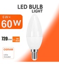 Bombilla LED Vela 6W E14 C37 180º OSRAM CHIP DURIS E - Detalle 4