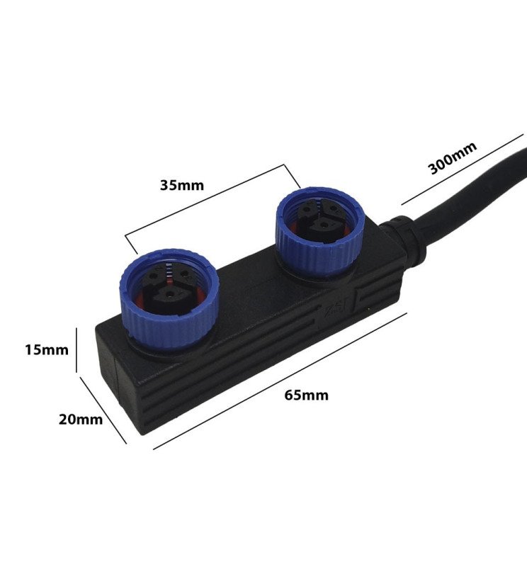 Cable Conector Estanco M15 de 30Cm - 3*0.75 para - Detalle 3