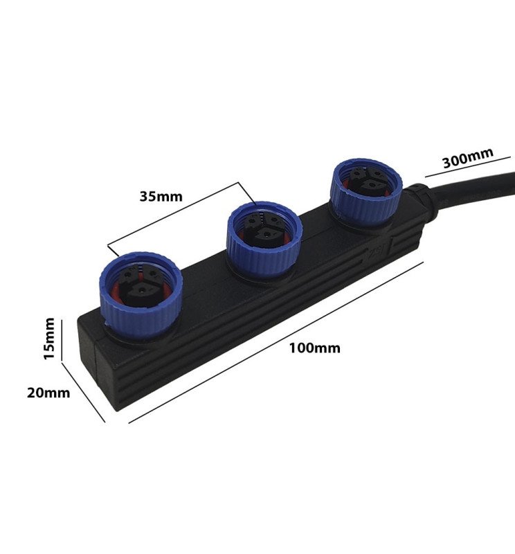 Cable Conector Estanco M15 de 30Cm - 3*0.75 para - Detalle 5