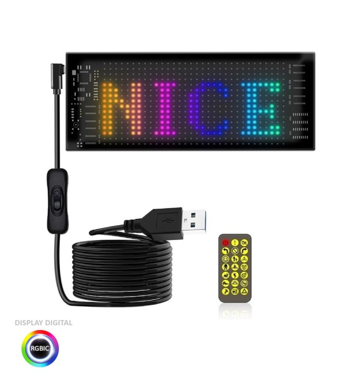 Display RGB Digital MINI MAGIC FLEX - Control remoto + - Detalle 2