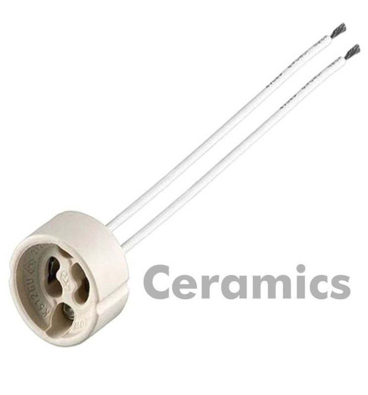 Casquillo Adaptador GU10 - CERAMICA - 10cm - Detalle 3