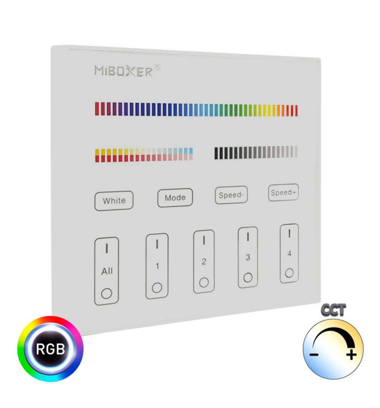 Pack controladora LED CCT - RGB - 12-24V + Panel - Detalle 3