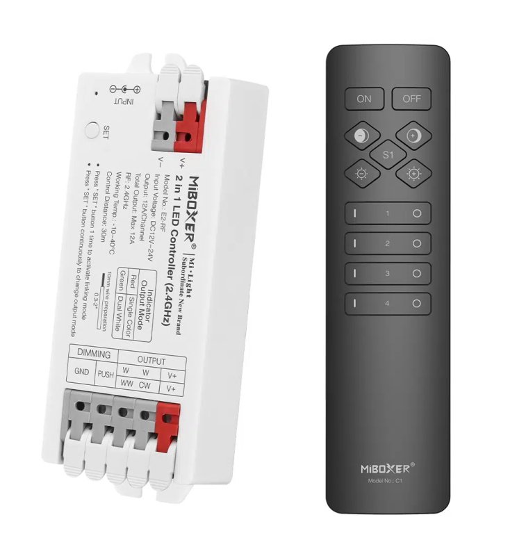 Pack Controladora LED CCT 12-24V + Control remoto C1 - Detalle 1