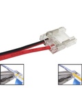 Conector Transparente para tiras LED COB + SMD - 10mm - Detalle 1
