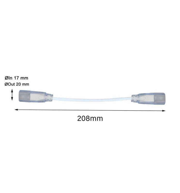 Conector unión para Neón Led circular 220V - 360º - 8W - Detalle 3