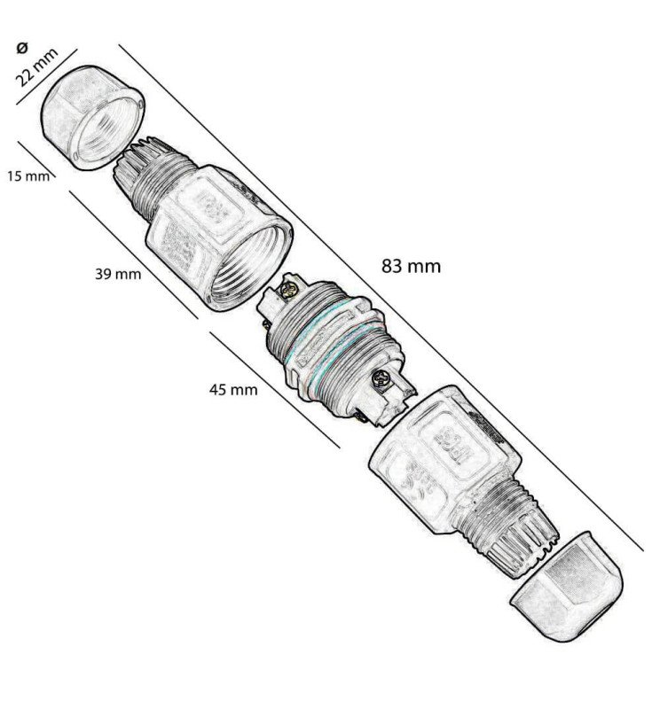 Conector de cables en - I - IP68 - Detalle 5