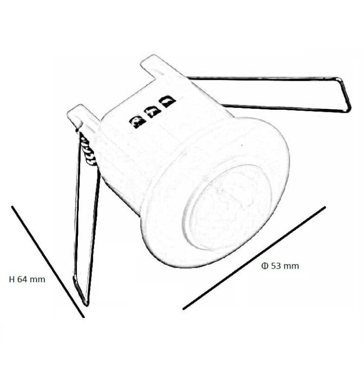 Detector Movimiento Empotrable AC220-240V | 360º - Detalle 5