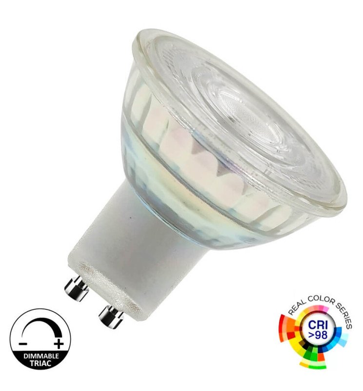 Dicroica LED GU10 8W ALTA LUMINOSIDAD - Cristal - Detalle 1