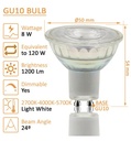 Dicroica LED GU10 8W ALTA LUMINOSIDAD - Cristal - Detalle 2