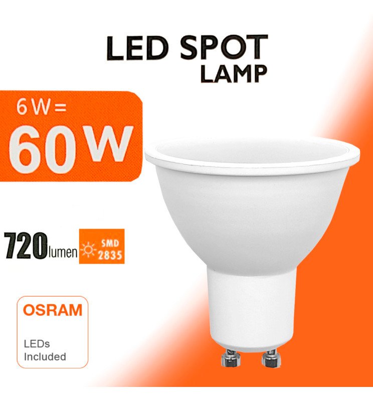 Dicroica LED 6W 110° GU10 - OSRAM CHIP DURIS E 2835 - Detalle 4
