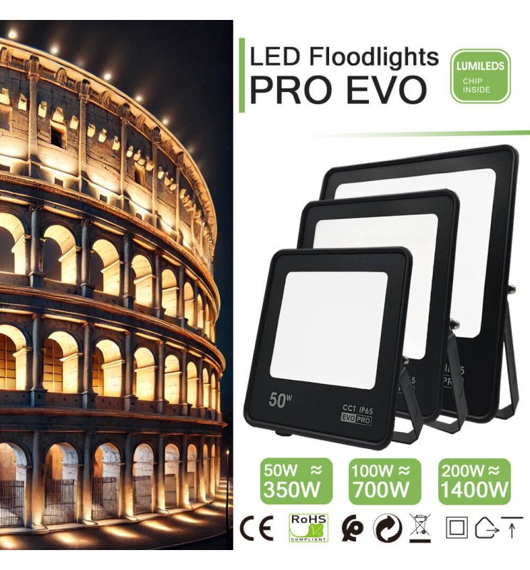 Foco Proyector Exterior LED 200W - EVO PRO - CCT - Detalle 2